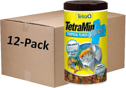 TetraMin Plus Tropical Flakes, Cleaner and Clearer Water Formula , 7.06 Oz (Pack of 12) Tetra