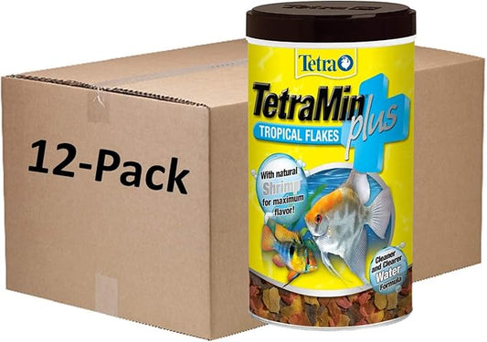 TetraMin Plus Tropical Flakes, Cleaner and Clearer Water Formula , 7.06 Oz (Pack of 12) Tetra