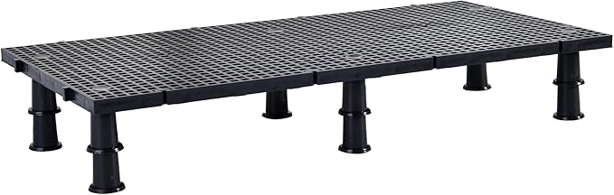 ALEGI Plastic Grid Divider Tray Egg Crate Louvre Aquarium Fish Tank Bottom Isolation with Bracket (4pcs Black) ALEGIAquarium