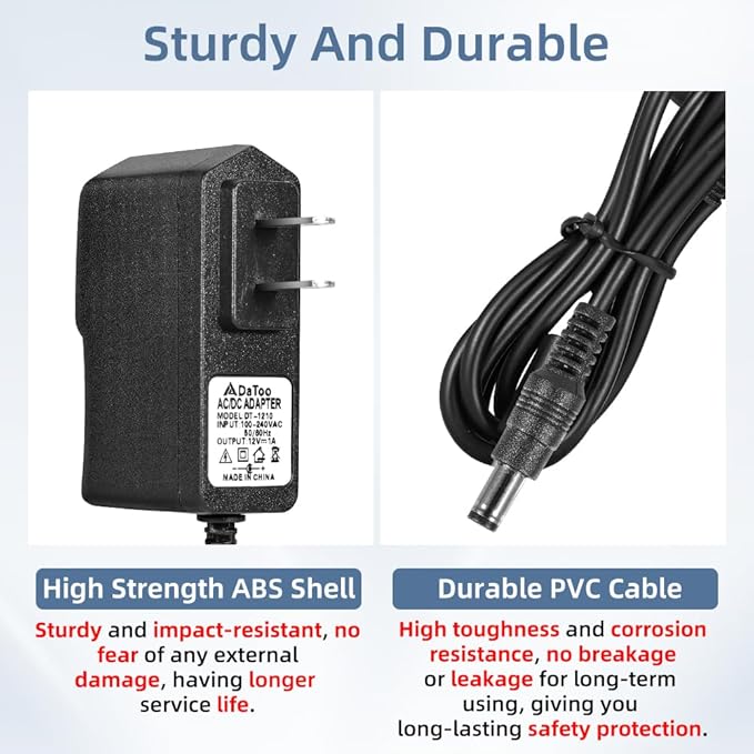 Aquarium Light LED Power Adapter AC 100-240V DC 12V 1A Replacement Power Adapter Fish Tank Light Power Supply Converter with Indicator Light DaToo