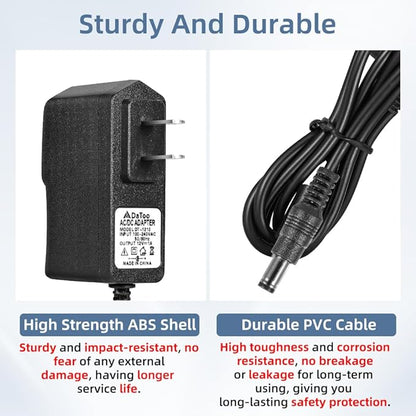 Aquarium Light LED Power Adapter AC 100-240V DC 12V 1A Replacement Power Adapter Fish Tank Light Power Supply Converter with Indicator Light DaToo