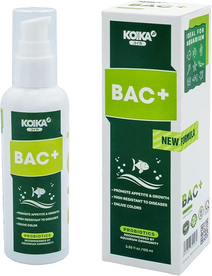 KOIKA BAC+ Aquarium Probiotics, Pleasant Smell, Disease Resistance, Immunity Boosting (BAC+ (New Formula), 105ml) Koika