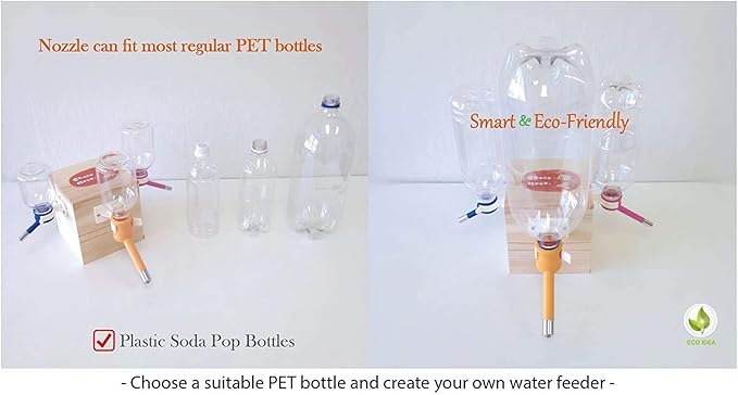 Choco Nose Patented Mini No-Drip Water Bottle/Feeder for Hamsters/Hedgehogs/Gliders/Rats/Mice/Other Small Pets and Animals - for Cages, Crates or Wall Mount. 10.2oz. Nozzle 10mm, Blue (C125) ChocoNosePetSupplyWeLovePetsLikeYouDo