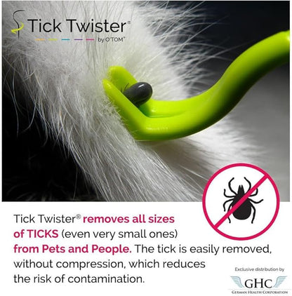 Tick Remover for Dogs and Human - Made in France - Tick Puller for Humans and Dogs - 3 Different Sizes - Dog Tick Removal Tool - Also for All Other Pets - Tick Nipper in Tick+Twister