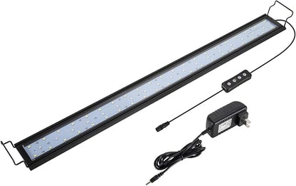 hygger 20W Full Spectrum Aquarium Light with Aluminum Alloy Shell Extendable Brackets, White Blue Red LEDs, External Controller, for Freshwater Fish Tank (30-36 inch) hygger