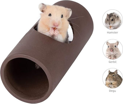 Niteangel Ceramic Hamster Tunnel & Tubes Hideout: for Dwarf Robo Syrian Hamsters Mice Rats or Other Small Animals (Tunnel - Small) Niteangel