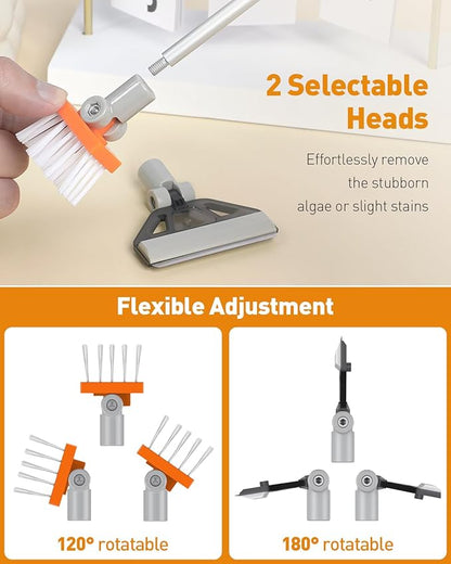 Pawfly Aquarium Algae Scraper Cleaner Fish Tank Brush with 5 Stainless Steel Blades, 26 Inch Aquarium Glass Scraper Aquarium Cleaning Tool Pawfly