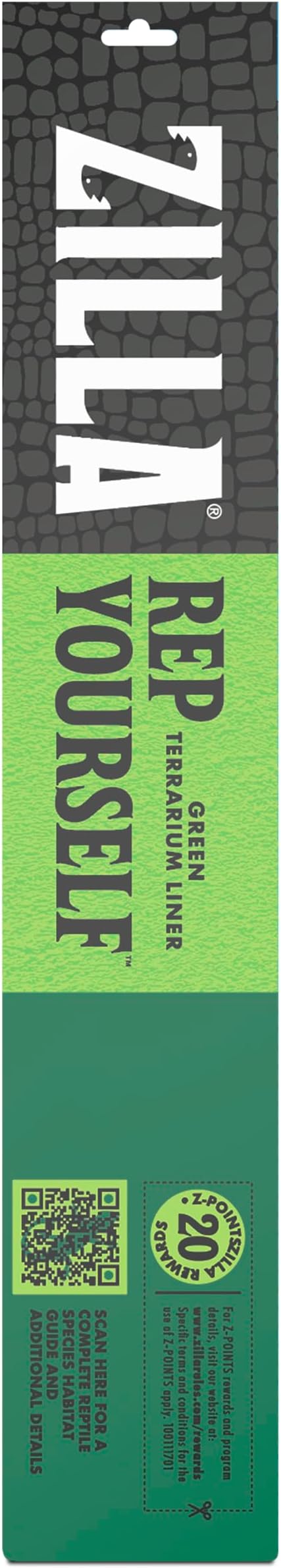 Zilla Reptile Terrarium Bedding Substrate Floor Liner, Green, 75G, 17.25" x 47.25" Zilla