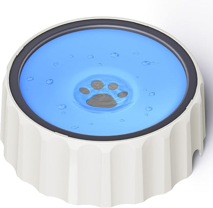 Dog Water Bowl No Spill 70oz/2L Large Capacity Dog Water Bowl Dispenser Non Slip No Splash Dog Water Bowl Pet Slow Feeder No Drip Dog Water Bowl on Vehicle Slow Water Bowl for Dogs and Cat Blue - PAWPICO