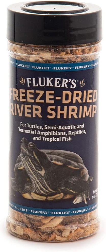 Fluker's Freeze Dried Insects - 1oz - River Shrimp, Turtle Shrimp, Shrimp Turtle Food, Nutrient-Rich Shrimp for Turtles, Suitable for Reptiles, Birds, Tropical Fish, Hedgehogs, Sugar Gliders Flukers