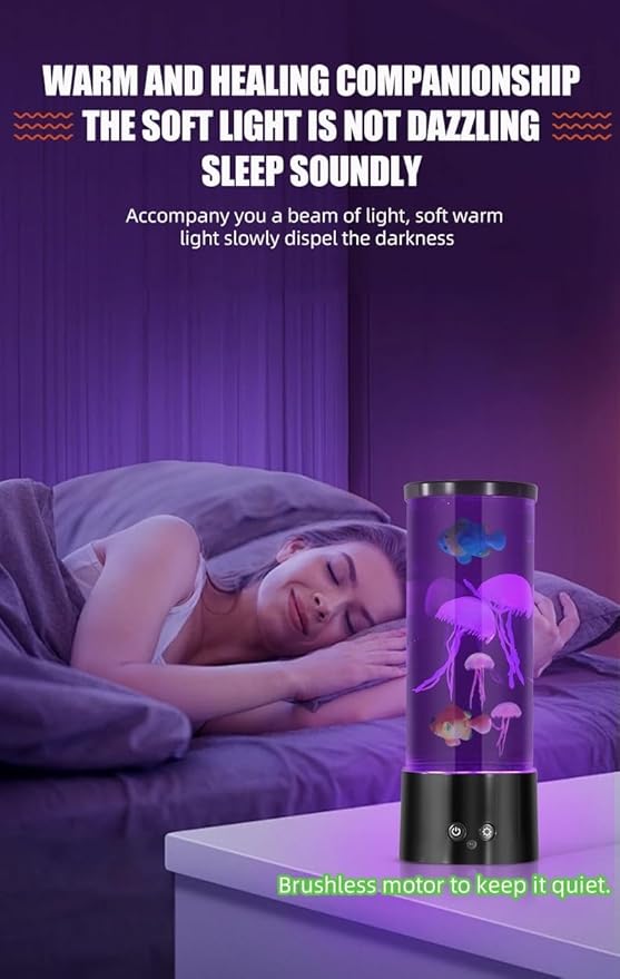 Order Soon Jellyfish Lamp with 16 Colors Changing for Relax Mood Light Gift with USB for Kids Men Women for Home Decoration… ORDERSOON