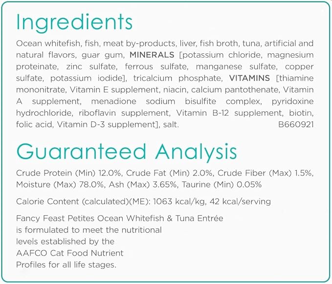 Fancy Feast Gourmet Grain-Free Meals Wet Cat Food Pate and Gravy Petites 10 Twin Pack Trays, 20 Servings (Ocean Whitefish & Tuna Pate) - PAWPICO