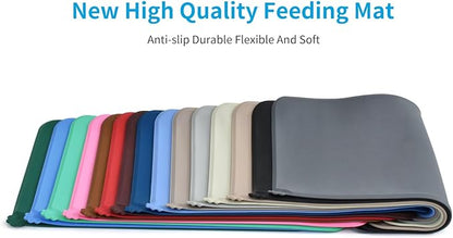 AUDWUD Silicone Waterproof Dog Cat Pet Feeding Mats,Anti Slip Pet Bowl Mats,Pet Feeding Mat - PAWPICO