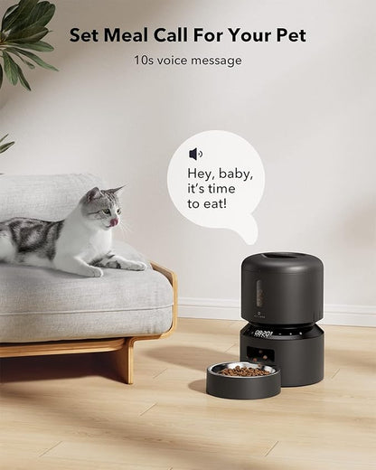 PETLIBRO Automatic Cat Feeder, Automatic Cat Food Dispenser with Freshness Preservation, Timed Cat Feeders for Dry Food, Up to 50 Portions 6 Meals Per Day, Granary Pet Feeder for Cats - PAWPICO