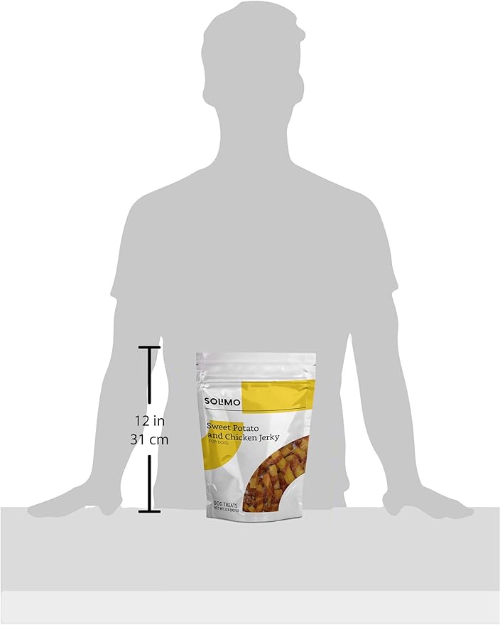 Amazon Brand - Solimo Sweet Potato & Chicken Jerky Dog Treats, 2 pounds - PAWPICO