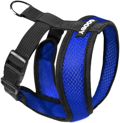 Gooby Comfort X Head in Harness - Blue, Small - No Pull Small Dog Harness, Patented Choke-Free X Frame - Perfect on The Go Dog Harness for Medium Dogs No Pull or Small Dogs for Indoor and Outdoor Use Gooby