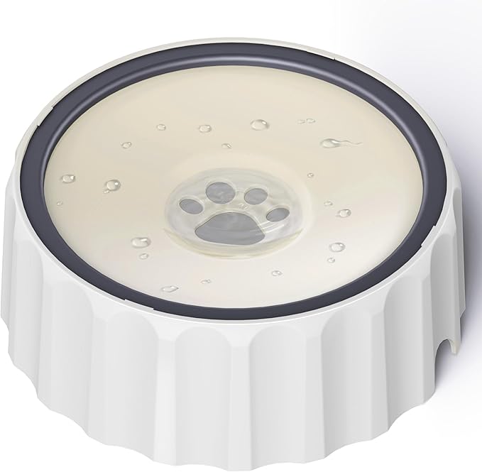 Dog Water Bowl No Spill 70oz/2L Large Capacity Dog Water Bowl Dispenser Non Slip No Splash Dog Water Bowl Pet Slow Feeder No Drip Dog Water Bowl on Vehicle Slow Water Bowl for Dogs and Cat Beige - PAWPICO