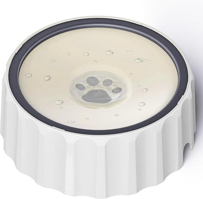 Dog Water Bowl No Spill 70oz/2L Large Capacity Dog Water Bowl Dispenser Non Slip No Splash Dog Water Bowl Pet Slow Feeder No Drip Dog Water Bowl on Vehicle Slow Water Bowl for Dogs and Cat Beige - PAWPICO