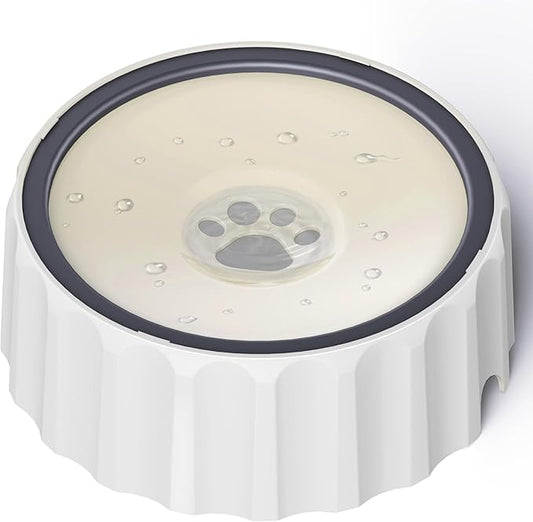 Dog Water Bowl No Spill 70oz/2L Large Capacity Dog Water Bowl Dispenser Non Slip No Splash Dog Water Bowl Pet Slow Feeder No Drip Dog Water Bowl on Vehicle Slow Water Bowl for Dogs and Cat Beige - PAWPICO