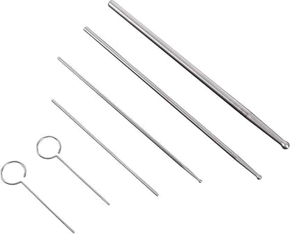 REPTI ZOO Snake Probe Kit 6 Pieces Round Ball Tip Professional Reptiles Snake Sexing Kit Probes Set REPTIZOO