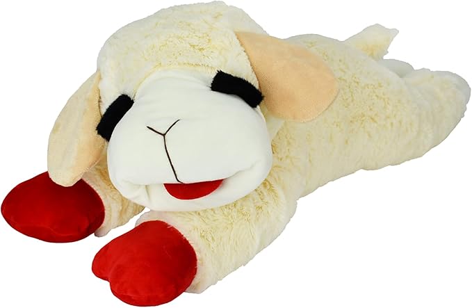 Multipet's Officially Licensed Lamb Chop Jumbo White Plush Dog Toy, 24-Inch - PAWPICO