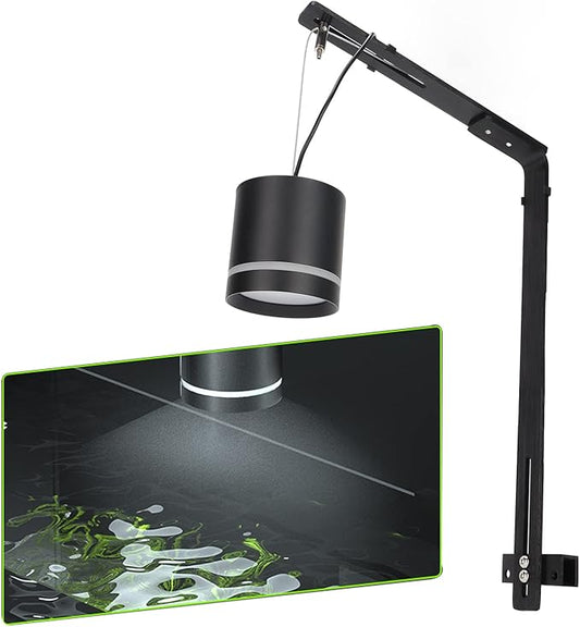 Tnfeeon Fish Drop Light Mount, Light Holder Metal Lamp Bracket Support for Reptile Glass Terrarium Full Spectrum Drop Light Tnfeeon