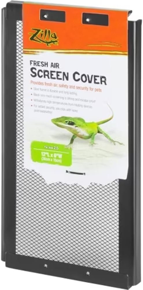 Zilla Metal Terrarium Screen Cover Size: 12" x 6" Zilla