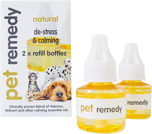 Pet Remedy Natural De-Stress & Calming Plug-in Diffuser Refill for Cats & Dogs 40 mL, 2 Pack PetRemedy