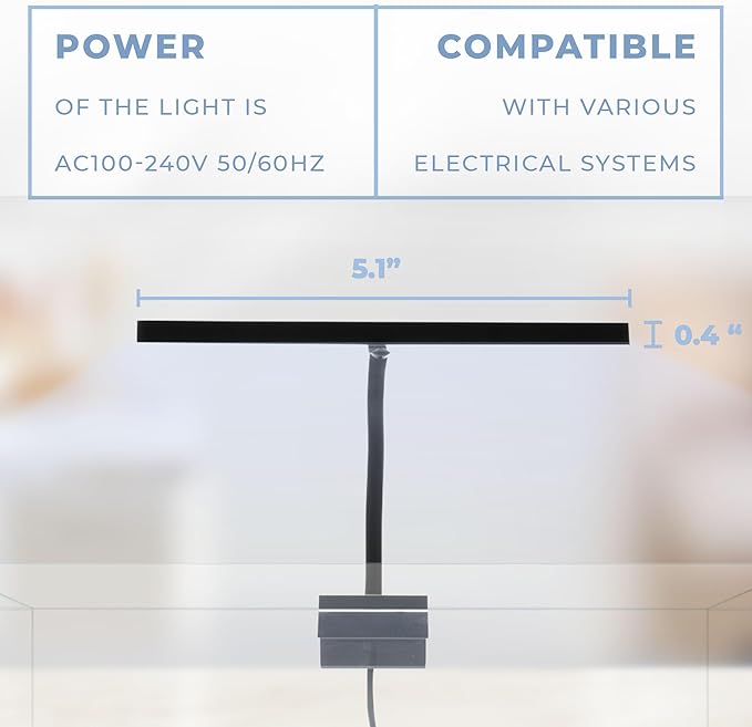 EOS LED Aquarium Light - Adjustable Aquarium Gooseneck Light - Aquarium Lights for Fish Tanks - LED Light for Nano Tank - Nano Tank Light - Full Spectrum Aquarium Light - N5 White Aqua+Worx