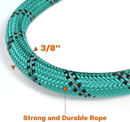 Taglory Rope Dog Leash 6 FT with Comfortable Padded Handle, Highly Reflective Threads Leash for Small Dogs, 3/8 inch, Turquoise Taglory