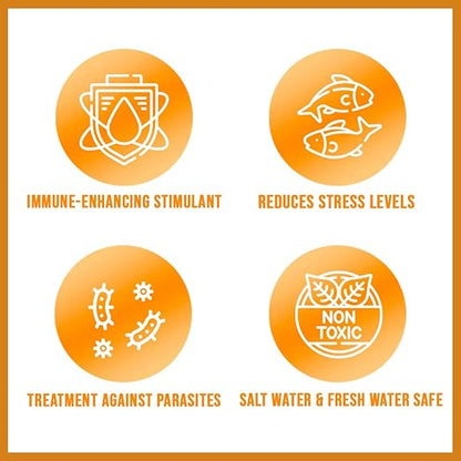 MICROBE-LIFT HERB16 Herbtana Immune Booster and Natural Parasite Remover for Freshwater and Saltwater Home Aquariums and Fish Tanks, 16 Ounces Microbe-Lift