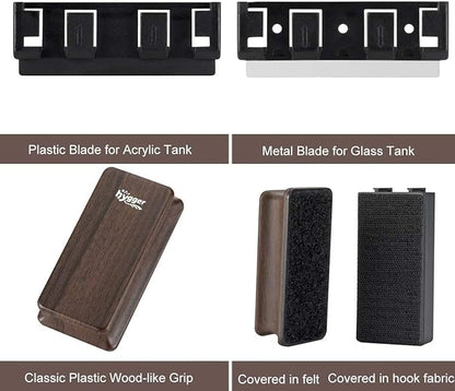 hygger Aquarium Strong Magnetic Cleaner Algae Magnet Cleaning Tool with Scraper Floating Brush for Fish Glass Tank M hygger