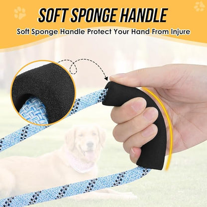 Lukovee Hands Free Dog Leash, 10FT Adjustable Dog Training Leash 1/2 Inch Nylon Heavy Duty Lead No Pull for Large Medium Dogs, Tangle Free Reflective Waist Leash for Dog Walking Running, Blue Lukovee