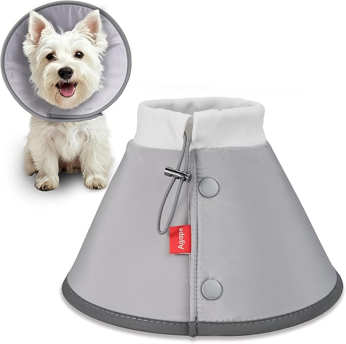 Agape Soft Dog Cone for Small Dogs & Cats, Comfy Dog Recovery Collar After Surgery, Adjustable E Collar Alternative to Stop Licking, Protective Elizabethan Collar for Pup&Kitty, Comfortable Dog Cones Agape