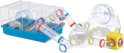 Ferplast Paula Small Hamster Cage | Fun & Interactive Cage Measures Measures 18.11L x 11.61W x 9.6H & Includes All Accessories Ferplast