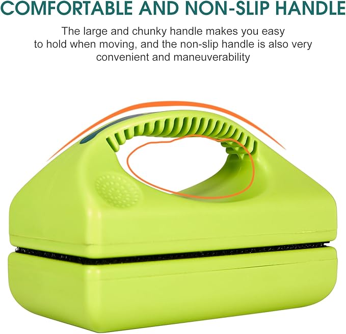 KEDSUM Magnetic Aquarium Fish Tank Cleaner, Fish Tank Glass Cleaner, Floating Clean Brush with Handle Design (XL) KEDSUM