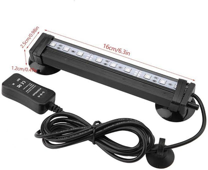 TOPINCN LED Aquarium Light Fish Tank Bubble Light Underwater Led Light with Remote Control + Manual Color Change - Highlight Colorful Aquarium Light Kit(US Plug)(16cm) TOPINCN