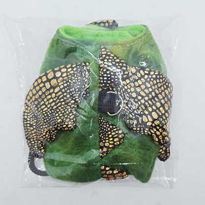 Bearded Dragon Harness Leash Soft Cotton Dinosaur Reptile Lizard Leash for Amphibians Small Pet Animals (Green) HAICHENTEC