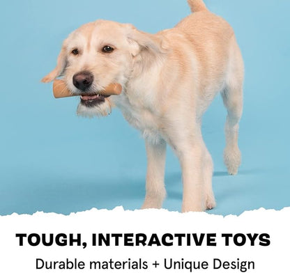 Barkbox Super Chewer Tough Dog Chew Toys for Aggressive Chewers, Dental Stimulating (Bacon Bone - Large) - PAWPICO