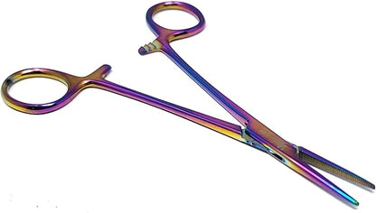 Dog Pet Ear/Nose Hair Puller Grooming Hemostat Locking Forceps Pliers, 5.5" (14cm), Straight (Multi Color) A2Z+SCILAB