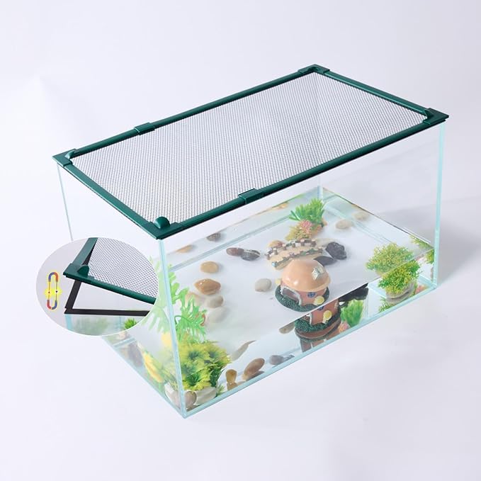 Magnetic Fish Tank Lid Fish Tank Cover for Preventing Fish from Jumping Out 39” x 19” (100x50CM) The Size can be Adjusted Smaller PAWPICO