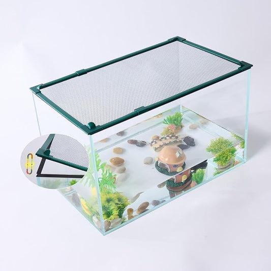 Magnetic Fish Tank Lid Fish Tank Cover for Preventing Fish from Jumping Out 39” x 19” (100x50CM) The Size can be Adjusted Smaller PAWPICO