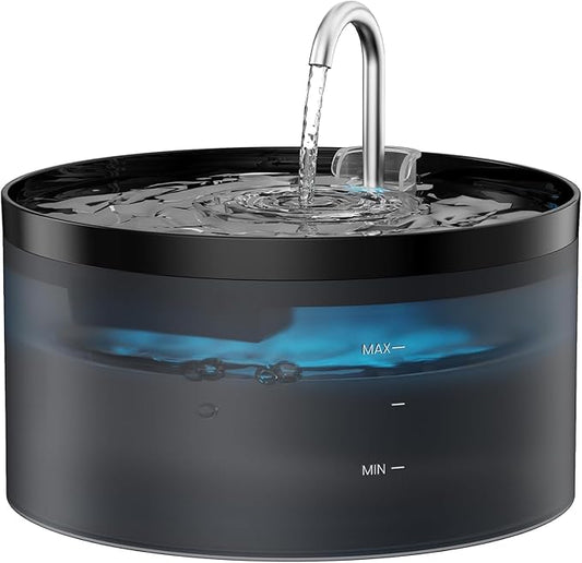 Cat Water Fountain: 108oz/3.2L Cat Fountain Super Silent Pet Water Fountain - Water Fountains for Cats Indoor - Faucet Cat Fountain - Quiet Water Pump - Suitable for Cats and Dogs - BEMOONY - PAWPICO