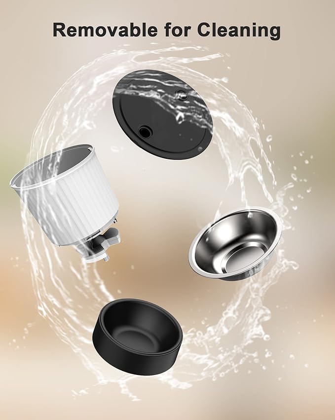 Petory Automatic Cat Feeders Wi-Fi - 4L Dry Food Dispenser for Cats and Dogs 10 Meals per Day Smart Pet Feeder with Desiccant Bag Dual Power Supply 10S Voice Recorder - PAWPICO