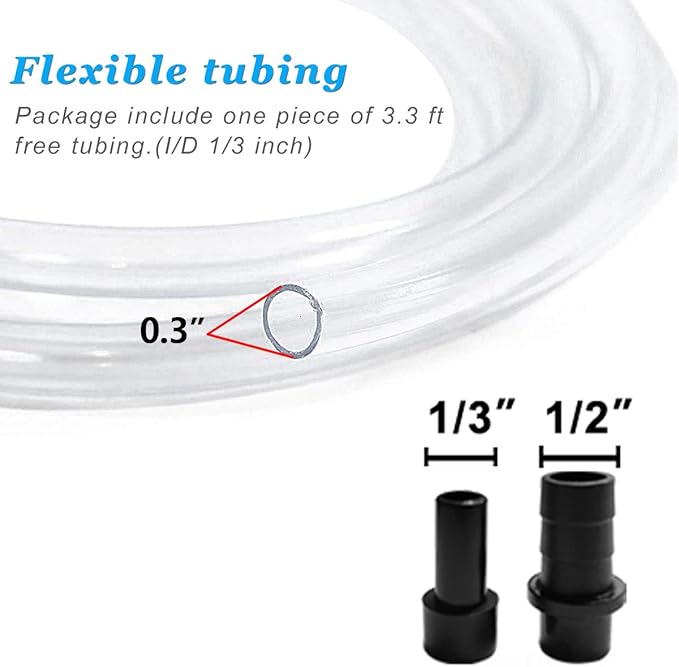 PULACO 10W 160GPH Submersible Pump with 3.3 ft Tubing for Aquariums, Fish Tank, Pond Fountain, Statuary, Hydroponics, Water Feature, Indoor Fountains PULACO