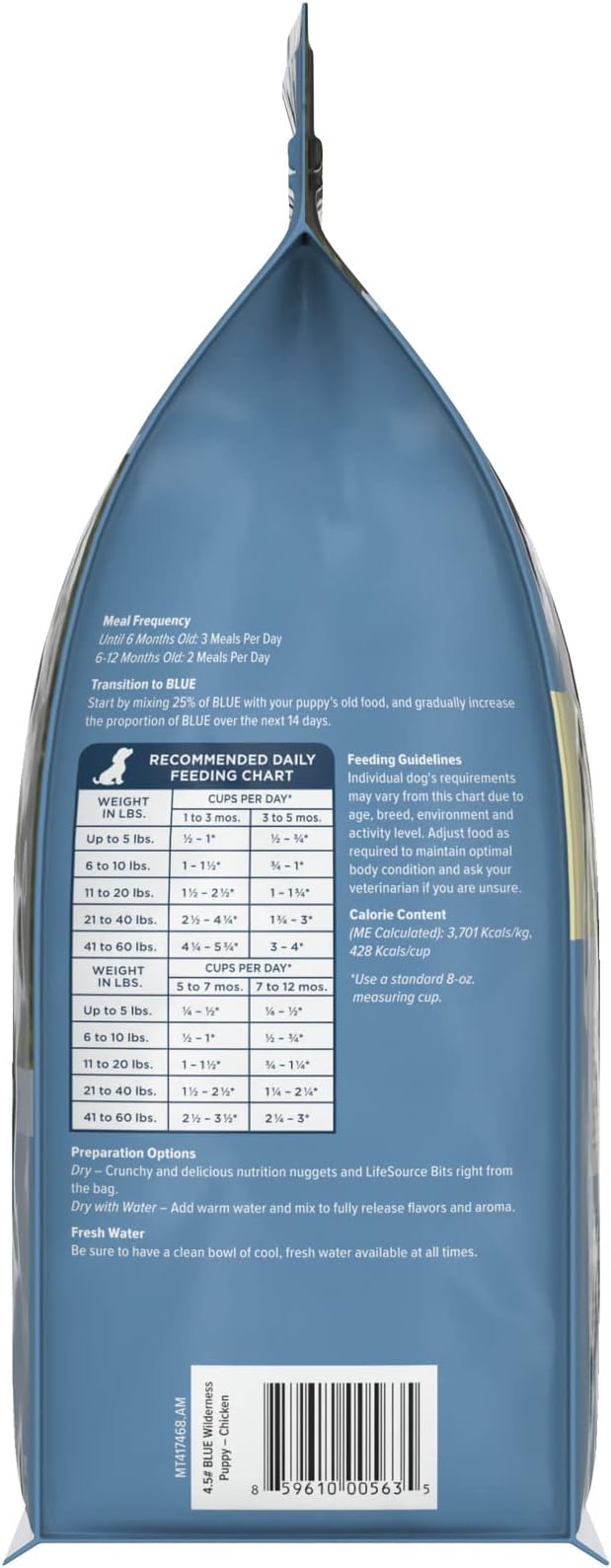 Blue Buffalo Wilderness Puppy High-Protein Dry Dog Food with Real Chicken, Grain-Free, Made in the USA with Natural Ingredients, Chicken, 4.5-lb Bag - PAWPICO