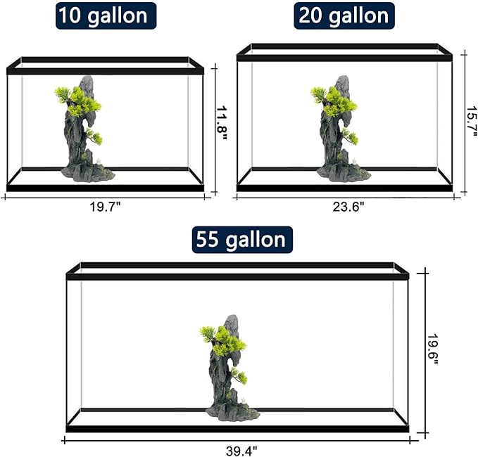 Tall Aquarium Mountain View Stone Decorations Aquarium Ornament Rock Cave Landscape Artificial Mountain Hill View Fish Tank Caves for Betta Hiding Reptile Aquarium Supply VMCN