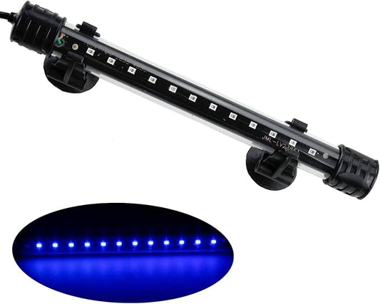AQUANEAT Aquarium LED Submersible Light 7.5 Inch Underwater Stick Strip Bar Lamp Fish Tank (Blue) Aquaneat