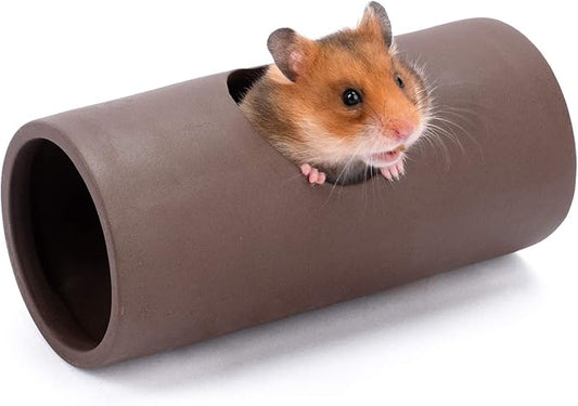 Niteangel Ceramic Hamster Tunnel & Tubes Hideout: for Dwarf Robo Syrian Hamsters Mice Rats or Other Small Animals (Tunnel - Small) Niteangel