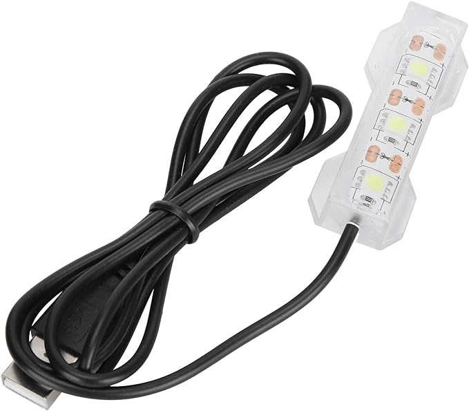 Small Aquarium Light, USB Desktop Fish Planted Tank Water Plant Mini Decoration Submersible Led Lamp Underwater Full Spectrum Used for Freshwater Saltwater Micro Landscape Daily Lighting Tiiyee